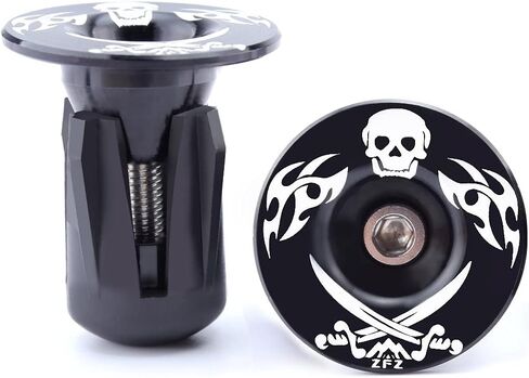 ZFZ Bicycle Handlebar Bar End Plugs Caps – Aluminum Handle Bar Ends Caps, Suitable for Most Bicycles Road Bike Mountain Bike BMX MTB Fixie(One Pair) in Kuwait