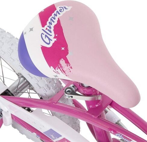 دراجة هوفي جليمر مقاس 14 بوصة للفتيات مع عجلات تدريب، مجموعة توصيل سريعة، وردي in Kuwait