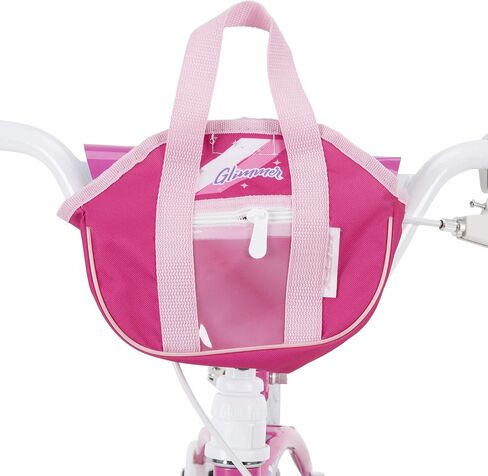 دراجة هوفي جليمر مقاس 14 بوصة للفتيات مع عجلات تدريب، مجموعة توصيل سريعة، وردي in Kuwait