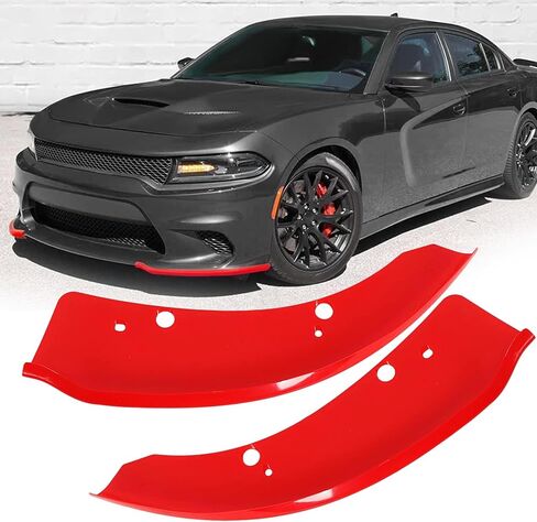 Front Bumper Lip Splitter Protector Compatible with Dodge Charger Hellcat/SRT 392 / Scat Pack/RT Scat Pack/GT/RT 2015-2021, Black, Pack of 2 in Saudi Arabia