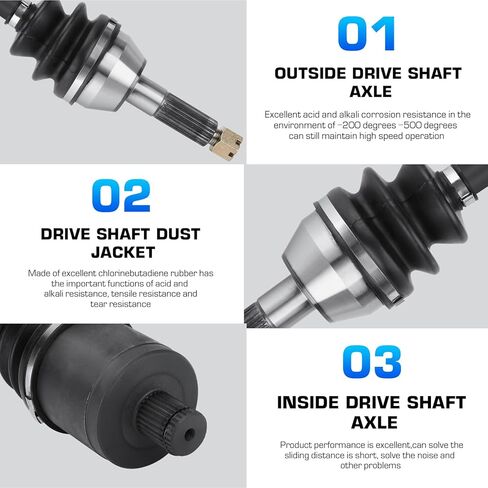 Front and Rear Left Right ATV CV Axles Drive shaft Assembly Set for Polaris Ranger Midsize 500/570 / 500 / EV/ETX 2015 2016 2017 2018 2020 - Full Set in Saudi Arabia