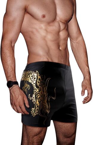 HHD Men's Swimming Trunks Elastic Swimsuit Bottom Shorts Suitable for Beach or Swimming Boxer Trunks in Saudi Arabia