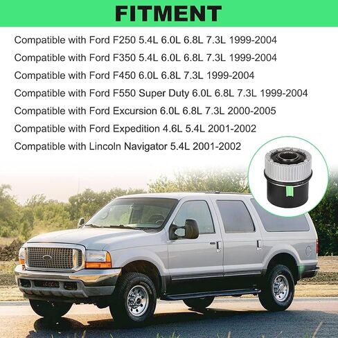 محور قفل تلقائي 4WD 1C3Z-3B396-CB لفورد F250 F350 F450 F550 Super Duty 1999-2004 - محور قفل 4x4 لسيارة Ford Expedition Excursion Lincoln Navigitor 2000-2005 استبدال محور قفل العجلة 600-203 قطعتان in Kuwait