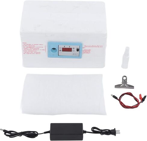 حاضنة الدجاج YYQTGG، رغوة شمع البيض متعددة الوظائف المنزلية بقابس أمريكي 100‑240 فولت، حاضنة بيض لتفريخ الكتاكيت الصغيرة المحمولة رؤية 360 درجة مع نافذة شفافة in Kuwait