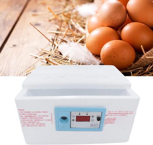 حاضنة الدجاج YYQTGG، رغوة شمع البيض متعددة الوظائف المنزلية بقابس أمريكي 100‑240 فولت، حاضنة بيض لتفريخ الكتاكيت الصغيرة المحمولة رؤية 360 درجة مع نافذة شفافة in Kuwait
