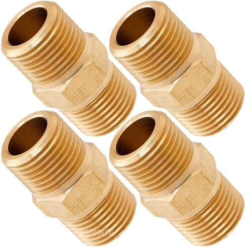 Vixen Air 3/8" NPT Male to 3/8" NPT Male Straight Coupling (4-PACK) VXA3838-4 in Saudi Arabia