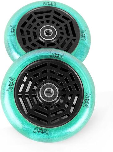 عجلات بديلة لسكوتر Limit Pro 110 × 24 مم قطعتان 88A عالية المرونة من البولي يوريثان اللامع الشفاف ومحامل معدنية ABEC-9 مثبتة لمعظم سكوتر خدعة حرة in Kuwait