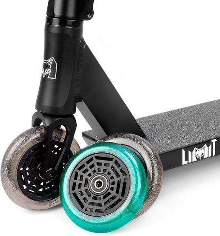 عجلات بديلة لسكوتر Limit Pro 110 × 24 مم قطعتان 88A عالية المرونة من البولي يوريثان اللامع الشفاف ومحامل معدنية ABEC-9 مثبتة لمعظم سكوتر خدعة حرة in Kuwait