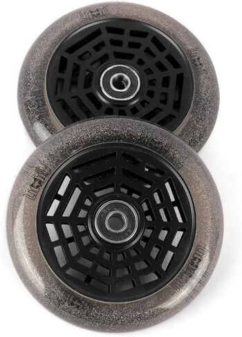 عجلات بديلة لسكوتر Limit Pro 110 × 24 مم قطعتان 88A عالية المرونة من البولي يوريثان اللامع الشفاف ومحامل معدنية ABEC-9 مثبتة لمعظم سكوتر خدعة حرة in Kuwait