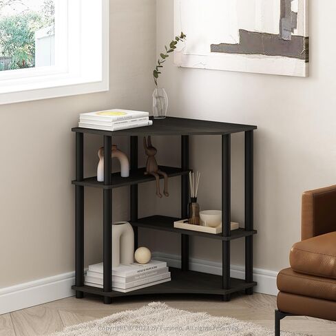 Furinno Turn-N-Tube 5 Tier Corner Display Rack Multipurpose Shelving Unit, White/White, Set of 2 in Saudi Arabia