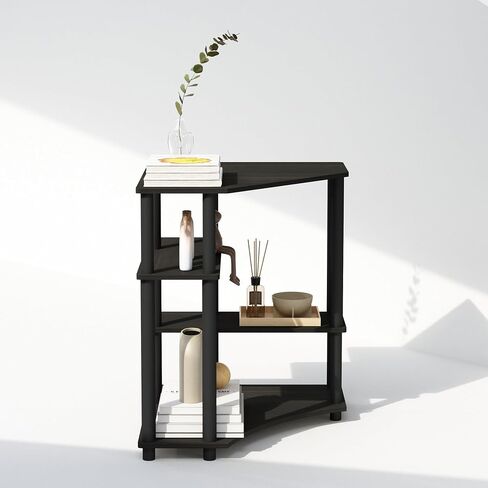 Furinno Turn-N-Tube 5 Tier Corner Display Rack Multipurpose Shelving Unit, White/White, Set of 2 in Saudi Arabia