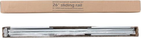 مجموعة السكك الحديدية المنزلقة بمحمل كروي عالمي مقاس 26 بوصة من RackChoice - لهيكل الخادم 2U/3U/4U/5U سعة تحميل هيكل الخادم 85 رطل in Kuwait