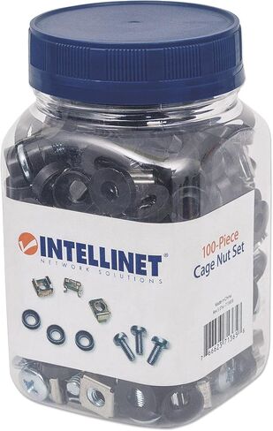 Intellinet M6 Cage Nut Set, 50-Pack, Screws and Washers in Saudi Arabia