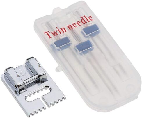 1 Set Twin Stretch Machine Needle Double Twin Needles Pins Sewing Machine Double Needle Sewing Notions and Supplies for Brother Singer Sewing Machine Domestic Sewing Machine Sewing Machine Needles in Saudi Arabia