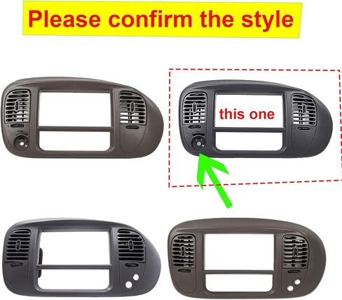 Center Dash Radio Climate BEZEL Panel for Ford F150 Expedition 1997-2003,Air Vent Bezel Trim Grey in Kuwait