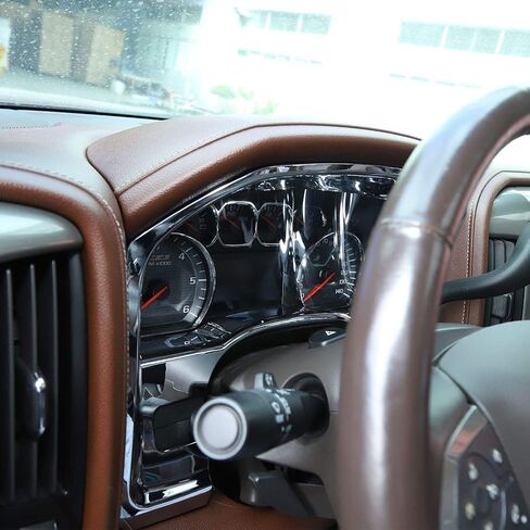 Voodola لـ 2010-2017 Chevy Silverado GMC Sierra Dash Board لوحة القيادة وحدة التحكم فآسيا أداة قياس العنقودية الملحقات الداخلية ABS كروم 1 قطعة in Kuwait