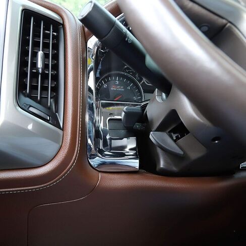 Voodola لـ 2010-2017 Chevy Silverado GMC Sierra Dash Board لوحة القيادة وحدة التحكم فآسيا أداة قياس العنقودية الملحقات الداخلية ABS كروم 1 قطعة in Kuwait