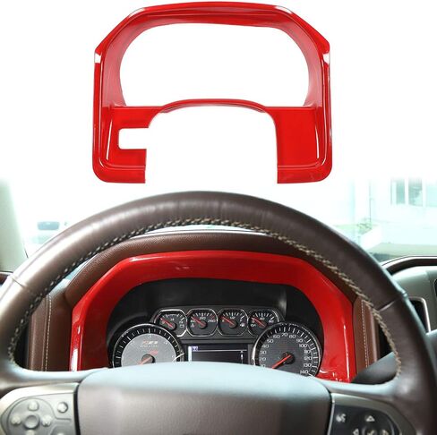 Voodola لـ 2010-2017 Chevy Silverado GMC Sierra Dash Board لوحة القيادة وحدة التحكم فآسيا أداة قياس العنقودية الملحقات الداخلية ABS كروم 1 قطعة in Kuwait