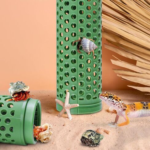 حزمة من 2 ألعاب تسلق السلطعون الناسك، نفق تسلق الزواحف، لوازم السلطعون الناسك مخبأ، ديكور تسلق الزواحف لموئل السلطعون الناسك الصغير أو المتوسط ​​(النفق) in Kuwait