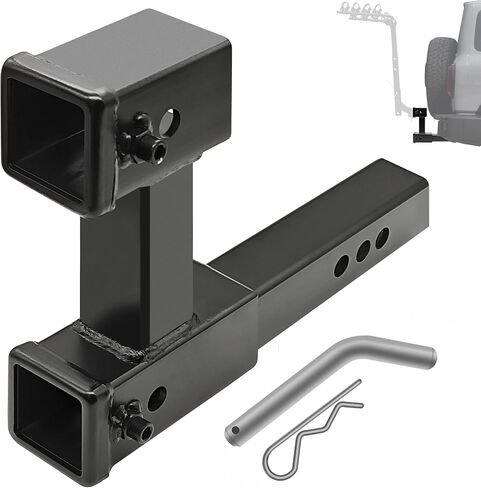 وصلة ربط مزدوجة من LOCKIETTA تناسب جهاز استقبال 2 بوصة، موسع وصلة مقطورة مزدوجة يصل إلى 8 9 10 بوصة أقصى طول، مضاد للحشرجة 7-1/2 بوصة ارتفاع أو قطرة، 4000 رطل GTW / 400 رطل TW، مع دبوس وصلة ومشبك in Kuwait