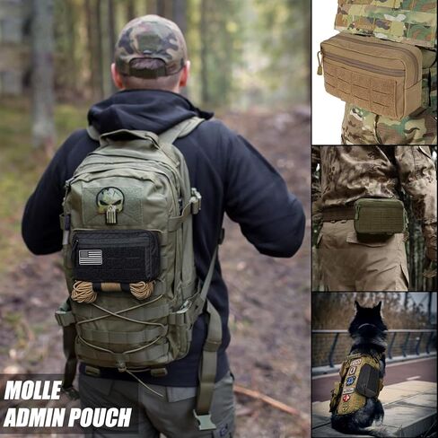 حقيبة Molle Admin، حقيبة حزام أفقية للرجال العسكريين، حقيبة تنظيم الأدوات التكتيكية والعتاد EDC تتضمن 2 رقعة وسلسلة مفاتيح، لحامل اللوحة، والسترة، ووحدات اللوحة وحقائب الظهر in Saudi Arabia
