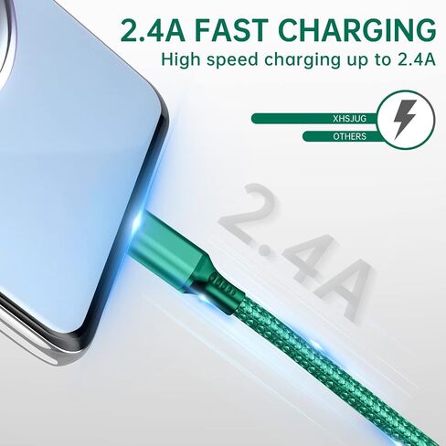 2 حزمة كابل 3.3/6.6 قدم [معتمد من MFi] سلك شاحن iPhone سريع مناسب لأجهزة iPhone 14/13/12/11/X/XS/XR/XS Max/8iPad يدعم توصيل الطاقة (USB-A، مسدس مجدول) in Saudi Arabia