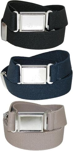 CTM® Kids' Adjustable Elastic Belt with Magnetic Buckle (Pack of 3 Colors) in Saudi Arabia