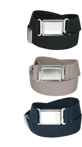 CTM® Kids' Adjustable Elastic Belt with Magnetic Buckle (Pack of 3 Colors) in Saudi Arabia