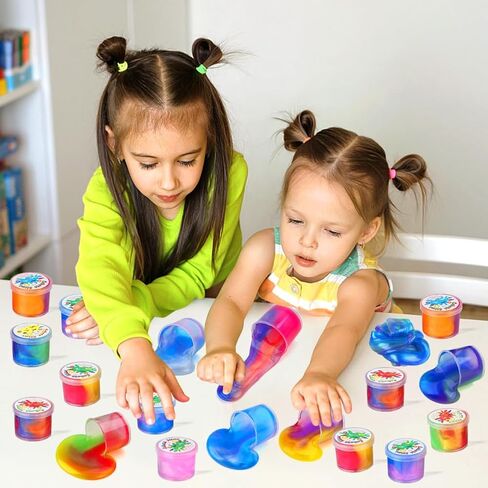 20 Pack Galaxy Slime, Slime Party Favors for Kids Unicorn Slime Goodie Bag Easter Basket Stuffers Birthday Gifts Class Prizes Girls Boys Adults Stress Relief Toys Super Soft Non-Sticky Putty in Saudi Arabia