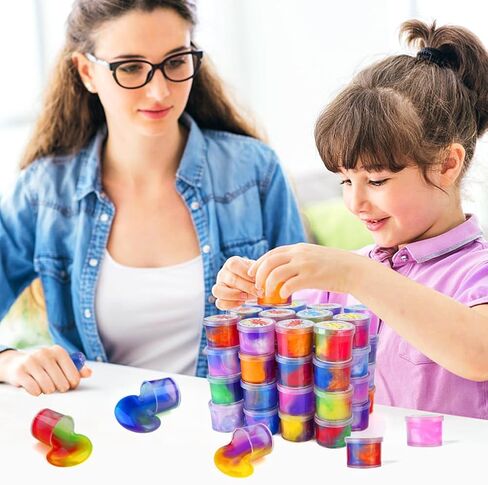 20 Pack Galaxy Slime, Slime Party Favors for Kids Unicorn Slime Goodie Bag Easter Basket Stuffers Birthday Gifts Class Prizes Girls Boys Adults Stress Relief Toys Super Soft Non-Sticky Putty in Saudi Arabia