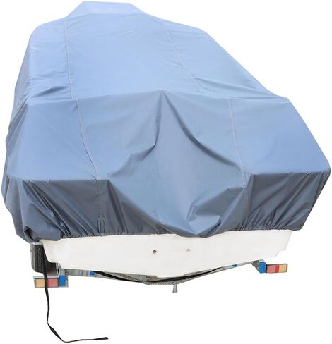 WFLNHB 20-22Ft 210D Heavy Duty Trailerable Grey Boat Cover Replacement for V-Hull Fishing Boat Tri-Hull Runabout Bass Boat in Saudi Arabia