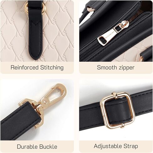 حقيبة كمبيوتر محمول من Missnine للنساء مقاس 15.6 بوصة من جلد البولي يوريثان المنقوش، حقيبة عمل احترافية، حقيبة كمبيوتر مصممة in Kuwait