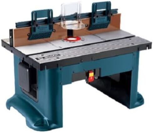 طاولة توجيه Bosch Benchtop للتوجيه الدقيق مع سياج قابل للتعديل - محطة عمل خشبية قوية - حزمة تصميم محمولة مع Microjig Grr-Ripper Advanced 3D Pushblock (عنصران) in Kuwait