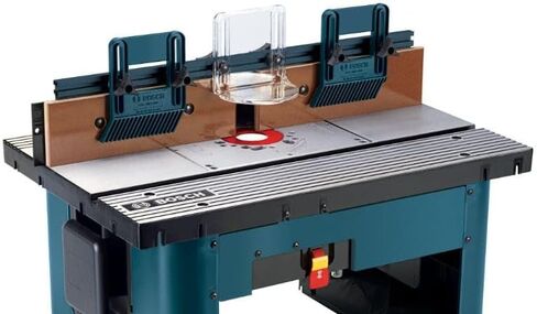 طاولة توجيه Bosch Benchtop للتوجيه الدقيق مع سياج قابل للتعديل - محطة عمل خشبية قوية - حزمة تصميم محمولة مع Microjig Grr-Ripper Advanced 3D Pushblock (عنصران) in Kuwait