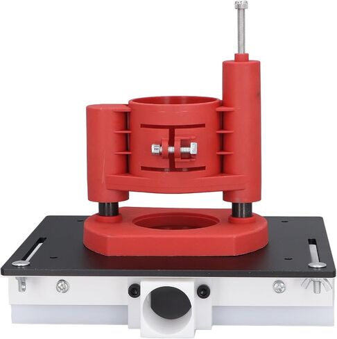 4Pcs Woodworking Flip Plate Kit, Aluminum Alloy Router Plunge Base Router Lift DIY Tools with Flip Board, Lifting Base, Backer, Hand Crank Handle, Dial in Saudi Arabia