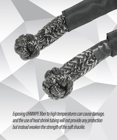 ESEWALAS 2Pcs Soft Shackle,Car Accessories Winch Accessories,Light Weight Towing Strap Soft Shackles with Extra Sleeves,1/2"x 22"(55,000lbs Breaking Strength) Rope Shackle for SUV Off Road Towing ATV in Saudi Arabia