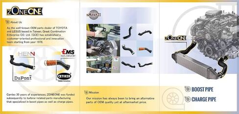 خرطوم المبرد الداخلي للشاحن التوربيني ZONEONE لسيارة BMW X5 E70 / X6 E71 مع موصل Henn (يمين OE: 13717583716) | CR4 in Saudi Arabia