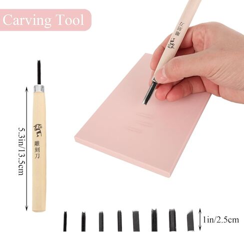 WOPPLXY 10 Pack 6" x 4" Rubber Block Stamp Carving Blocks Stamp Making Kit with Cutter Tools and Rubber Brayer Roller, Rubber Stamp Making Kit for Printmaking, Printing and More in Saudi Arabia