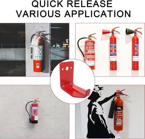 4 Pack of Fire Extinguisher Mount, Wall Hook Fire Extinguisher Bracket up to 40 lbs Extinguishers Suitable for Big and Small Fire Extinguisher Holder for Dry Chemical and Water Extinguishers in Saudi Arabia
