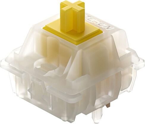 GATERON Milky Yellow Pro Switches Pre-lubed 5 Pin Linear Keyboard Switches for MX Mechanical Keyboard (70 Pcs, Yellow) in Saudi Arabia