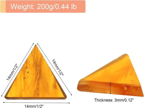 MECCANIXITY 200g Stained Glass Mosaic Triangle 14mm Light Brown Glass Mosaic Tiles Bulk for Craft DIY Handmade Project in Saudi Arabia