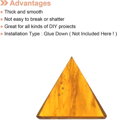 MECCANIXITY 200g Stained Glass Mosaic Triangle 14mm Light Brown Glass Mosaic Tiles Bulk for Craft DIY Handmade Project in Saudi Arabia