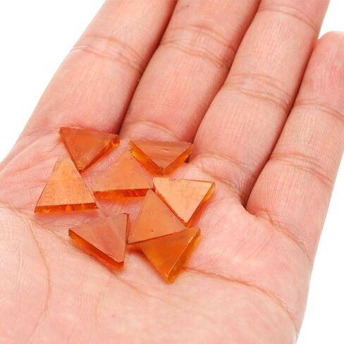 MECCANIXITY 200g Stained Glass Mosaic Triangle 14mm Light Brown Glass Mosaic Tiles Bulk for Craft DIY Handmade Project in Saudi Arabia