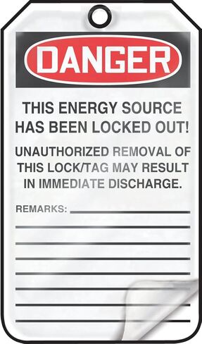 Accuform Lockout Tags, Pack of 5, Do Not Operate Electricians at Work, US Made OSHA Compliant Tags, Temperature & Water Resistant RP-Plastic, 5.75" x 3.25", MLT402PTM in Saudi Arabia