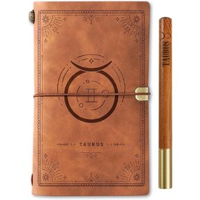 InnoBeta Taurus Gifts, Journal Notebook with Pen, Refillable Sketchbook, Travel Diary, Lined Planner, 7x5 Inches, Brown in Saudi Arabia