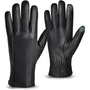 MGGMOKAY Men’s Leather Gloves Sheepskin Winter Gloves with Cashmere Lined in Kuwait