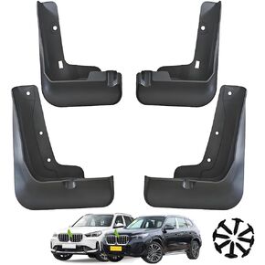 4Pcs No Drill Mudguards Mud Flaps All Weather Wheel & Tire Protector Vehicle Mudflaps Splash Guards Fender Compatible With BMW X1 U11 Regular Edition/M Sport 2023-2026, Black(Size:for Regular Edition) in Saudi Arabia