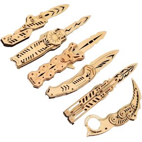 3D Wooden Puzzle for Adult-3D Wooden Puzzle Unique Knife Kits Multiple Iconic Model Gifts for Game Lovers and Puzzle Fans Ages 12+ (6 Iconic Model) in Saudi Arabia