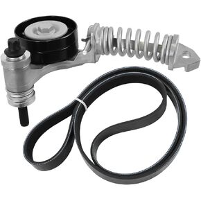 Engine Serpentine Drive Belt Kit with Tensioner and Bolt Compatible with Buick Encore 2013-2021 Chevrolet Sonic 2013-2020 Trax 2015-2021 L4 1.4L Replace 25195388 55352021 55565236 in Saudi Arabia
