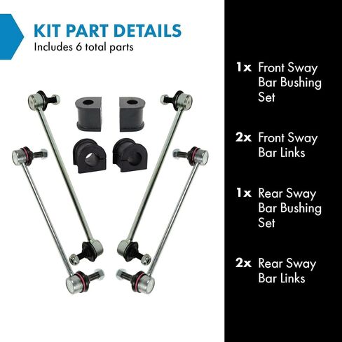TRQ Front and Rear Suspension Kit Sway Bar Bushing Set Sway Bar Stabilizer Link Compatible with 2007-2011 Toyota Camry in Saudi Arabia
